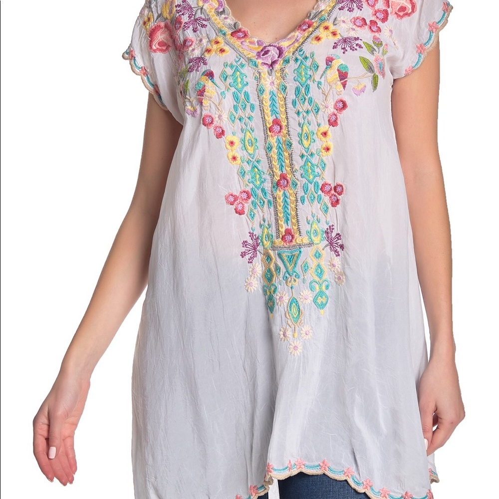 JOHNNY WAS, Petunia Floral Embroidered tunic